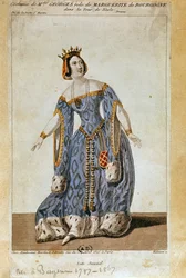 Mademoiselle George as Marguerite in Act II of 